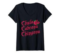 Donna Women Funny Spanish Saying Souvenir Maglietta con Collo a V