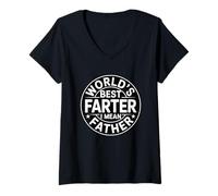 Donna World's Greatest Farter I Mean Father Maglietta con Collo a V