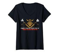 Donna Wotan Odino Germani Futhark Vichinghi Berserker Rune Regalo Maglietta con Collo a V