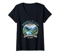 Donna Wrangell St. Elias National Park | Alaska Maglietta con Collo a V