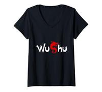 Donna Wushu Maglietta con Collo a V