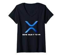 Donna X Gone Give It To Ya XRP Coin Ripple Crypto Cryptocurrency Maglietta con Collo a V