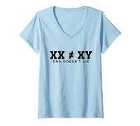 Donna XX XY Atletico Genere Fitness Il Suo Buon Senso Ragazze Sport Maglietta con Collo a V