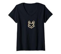 Donna Y2K 90s Sassy Cheeky Coniglio Coniglio Lepre Maglietta con Collo a V