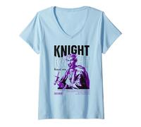 Donna Y2K Knight - Bold Urban Graffiti Estetica Maglietta con Collo a V