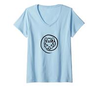 Donna Y2K Sassy Cheeky Coniglietto Lepre Coniglio Anni '90 Maglietta con Collo a V