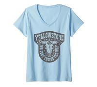 Donna Yellowstone DISTRESSED Non scegliamo il modo in cui il teschio di mucca Maglietta con Collo a V