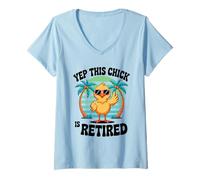 Donna Yep This Chick is Retired Retirement Maglietta con Collo a V