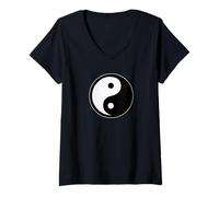 Donna Yin Yang Maglietta con Collo a V