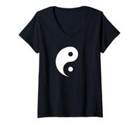 Donna Yin Yang Maglietta con Collo a V