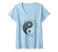 Donna Yin Yang Motto di Gioco di Parole per Cucito, Quilting, Patchwork Fan Maglietta con Collo a V