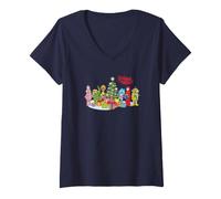 Donna Yo Gabba Gabba! Christmas Tree Gifts Character Lineup Maglietta con Collo a V