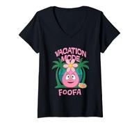 Donna Yo Gabba Gabba! Foofa Tropical Vacation Mode Maglietta con Collo a V