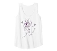 Donna Yoga Lineart con Fiore di Loto e First I Do Yoga Canotta