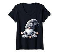 Donna Yoga Teacher Gnome Dad For Women And Men Funny Yoga Graphic Maglietta con Collo a V
