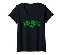 Donna Yonkers New York Irlanda Irlanda Pride Trifoglio Trifoglio Maglietta con Collo a V