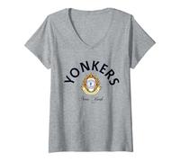 Donna Yonkers New York New York New York NYC East Coast Maglietta con Collo a V