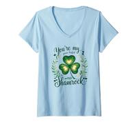 Donna You Are My Green Leafed Shamrock Maglietta con Collo a V