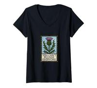 Donna You Can't Please Everyone Motivational Thistle Art Maglietta con Collo a V