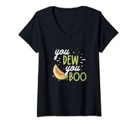Donna You Dew You Boo - Melone di melata divertente per un contadino di melata Maglietta con Collo a V