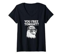 Donna You Free Tonight Eagle 4 luglio Sei libero stasera Maglietta con Collo a V