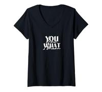 Donna You Know What I Mean Humor Regalo grafico Uomo Donna Maglietta con Collo a V