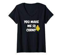 Donna You Make Me So Corny - Funny Romantic Corn Tees Decor Mugs Maglietta con Collo a V