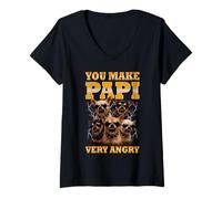 Donna You Make Papi Molto Arrabbiato Divertente Chihuahua Meme Bootleg Maglietta con Collo a V