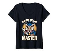Donna You May Call Me Master Graduate Humor Funny Graduation Maglietta con Collo a V