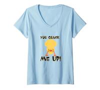 Donna You Quack Me Up Funny Duck Dichiarazione umoristica Divertente Maglietta con Collo a V