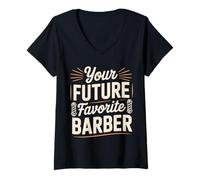Donna Your Future Favorite Barber Cut Parrucchiere Esperto - Maglietta con Collo a V