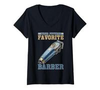 Donna Your Future Favorite Barber Cut Parrucchiere Esperto - Maglietta con Collo a V
