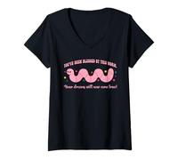 Donna You've Been Blessed By This Worm Abbigliamento divertente Maglietta con Collo a V