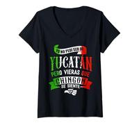 Donna Yucatán México Souvenir Chingon Mexican Pride Vacation Maglietta con Collo a V