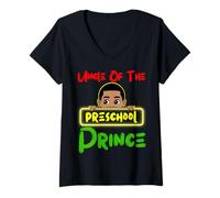 Donna Zio del Principe Prescolare Zi Neri Uomini Bro Bruh Maglietta con Collo a V