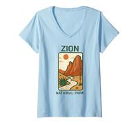 Donna Zion National Park Utah souvenir promemoria donne uomini ragazzo Maglietta con Collo a V