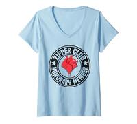 Donna Zipper Club Membro Onorario Bypass Open Heart Surgery Maglietta con Collo a V