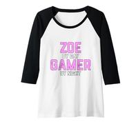 Donna Zoe Gamer Girl Halloween Costume per Gen Z Gaming Zoey Maglia con Maniche Raglan