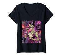 Donna Zombie Event Party Wedding Coordinator Planner Spooky Spaventoso Maglietta con Collo a V