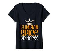 Donna Zucca Spice Principessa Autunno Appassionato Autunno Moda Maglietta con Collo a V