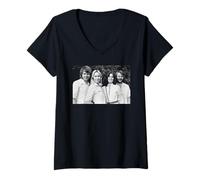 Donna ZZ Top Band Ritratto Afterburner Era 1985 Maglietta con Collo a V