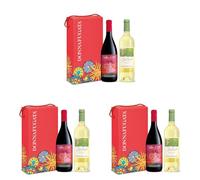 Donnafugata Cassetta Speciale da 2 vini: SurSur, Sicilia doc bianco (12.5% Vol) & Contesa dei Venti (13% Vol), Nero d'Avola Vittoria doc rosso. Box da regalo (Confezione da 3)