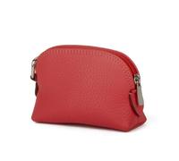 DONNAIN Portamonete portatile in pelle pieno fiore di alta qualità per donne, alla moda carino piccolo portafogli donna, Rosso cocomero, small, Minimalista
