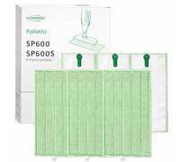 DONNARIX 6 Panni Folletto - MISURA 100% COMPATIBILE: 32,5 x 16,5 cm - Lavapavimenti Compatibili SP600 e SP600S in Microfibra Lavabili e Riutilizzabili per Pavimenti Multisuperficie
