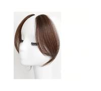 donne 2 pezzi di frangia laterale sintetica, extension for capelli facili da agganciare, sfumata(Light Brown)