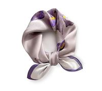 Donne 23,6 pollici raso seta formale collare quadrato sciarpa Hijab (Viola)