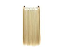 Donne 5 Clip Capelli Sintetici Clip Lunga Dritta Nelle Estensioni Dei Capelli Capelli Finti Pezzi Di Capelli Dorati Marrone Nero 900-105 24inches