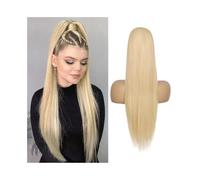 Donne #613 Blonde Drawstring Ponytail 16-26Inch Long Straight Human Hair Pony Tail Clip In Extensions Quotidiano(22inches)