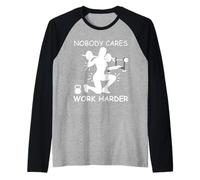 Donne a Nessuno Importa Fitness Humor Appassionati di Palestra Maglia con Maniche Raglan