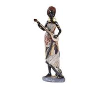 Donne africane Figurine Resine Esotiche Personaggio Statua Retrò Tribale Lady Scultura Vintage Decori Casa Per Scaffale Libro Culturale Figurine Da Collezione